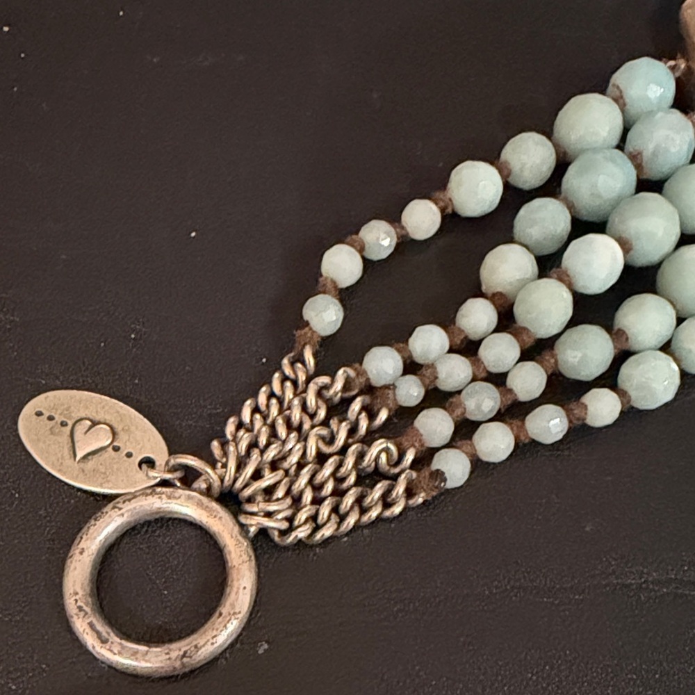 Chan Luu Silver and Light Blue Beaded Bracelet - Picture 4 of 11